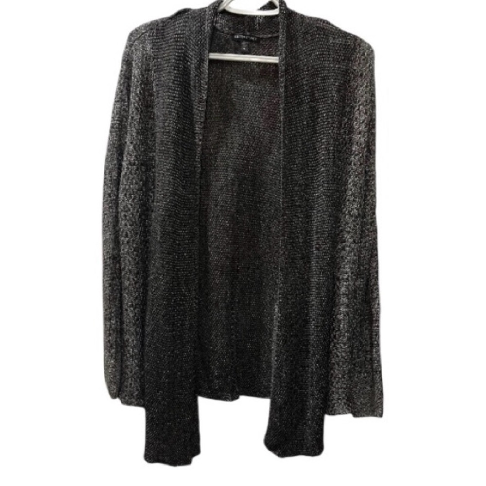 Eileen Fisher Linen Cardigan Gray Black Size XL